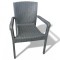  Καρέκλα Rattan Πολυπροπυλενίου 4,5kg Γκρί 59x56x88cm 
