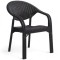 Καρέκλα Rattan Πολυπροπυλενίου μαυρο 59x56x88cm