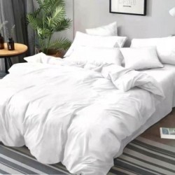 Σετ Παπλωματοθήκη Υπέρδιπλη 5τμχ 220x240 λεύκο