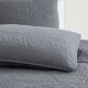 Σετ Κουβερλί 3τμχ Υπέρδιπλο 220x240 100% Βαμβακερό Γκρι-Σκούρο
