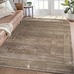 Χαλιά Ανάγλυφα Super Soft Μπέζ- Λευκό 160Χ200