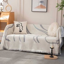 Σετ Ριχτάρια Σενίλ Γκρι Σχέδιο Γραμμές 3 τεμαχίων