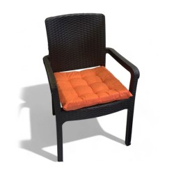 Μαξιλάρι Καρέκλας 100% μικροΐνες 40X40X5cm Μονόχρωμο Πορτοκαλί