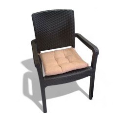 Μαξιλάρι Καρέκλας Βαμβακερό 40X40X5cm Μονόχρωμο Σομόν