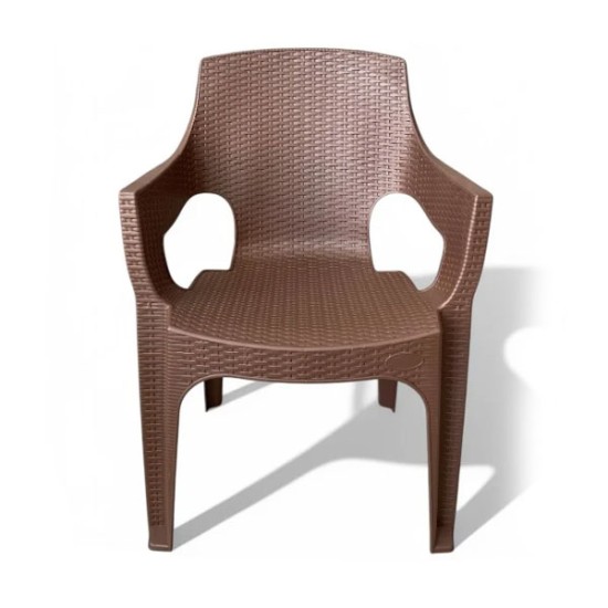 Καρέκλα Rattan Πολυπροπυλενίου Καφέ 59x56x88cm