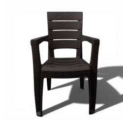 Καρέκλα Rattan Πολυπροπυλενίου Καφέ 57x62x89cm