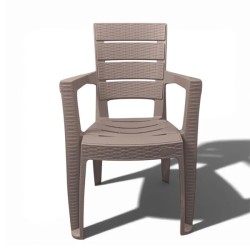 Καρέκλα Rattan Πολυπροπυλενίου Μπεζ 57x62x89cm