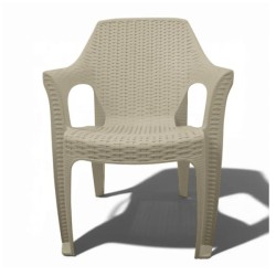 Καρέκλα Rattan Πολυπροπυλενίου Μπεζ 63x65x84cm