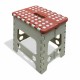 Σκαμπό Πλαστικό Πτυσσόμενο 27X21X30 140kg Αντοχής Κοραλί