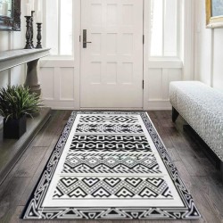 Καλοκαιρινό Πατάκι Λευκό 50x120cm με Μοτίβο