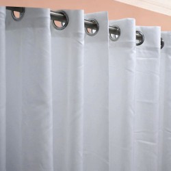 Κουρτίνα με μεταλλικά δαχτυλίδια 270x280 Λευκό