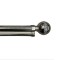 Κουρτινόξυλο Μπάλα Strass Φ28mm Inox Ασήμι 160cm εως 300cm