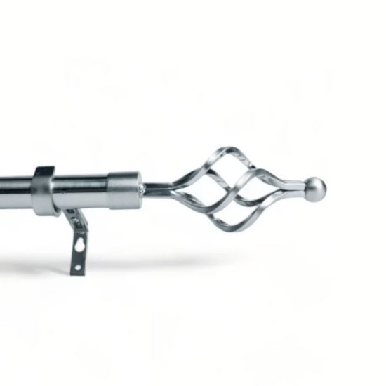 Κουρτινόξυλο Φ28mm Inox Ασημί 160cm εως 300cm