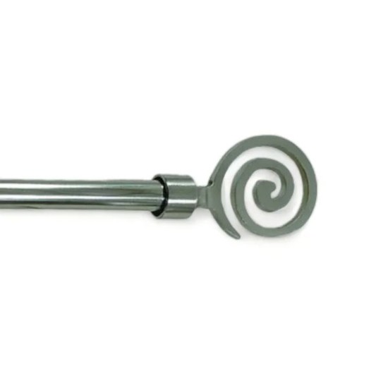 Κουρτινόξυλο Στρογγυλό Φ28mm Inox Ασημί 160cm εως 300cm