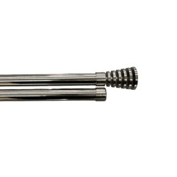 Κουρτινόξυλο Φ28mm Inox Ασήμι Ματ 160cm εως 300cm