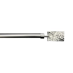 Κουρτινόξυλο Πτυσσόμενο Φ19mm Inox Μεταλλικό Ασημί 160cm εως 300cm