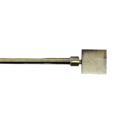 Κουρτινόξυλο Πτυσσόμενο Φ19mm Inox Μεταλλικό Χρυσό Τετράγωνο 160cm εως 300cm
