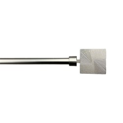 Κουρτινόξυλο Πτυσσόμενο Φ19mm Inox Μεταλλικό Ασημί Τετράγωνο 160cm εως 300cm