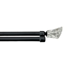 Κουρτινόξυλο Κρύσταλλο Φ28mm Inox Μαύρο 160cm εως 300cm