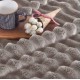 Κουβέρτα Βελουτέ Ριγέ Υπέρδιπλη 220Χ240 Μόκα