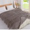 Κουβέρτα Βελουτέ Ριγέ Υπέρδιπλη 220Χ240 Μόκα