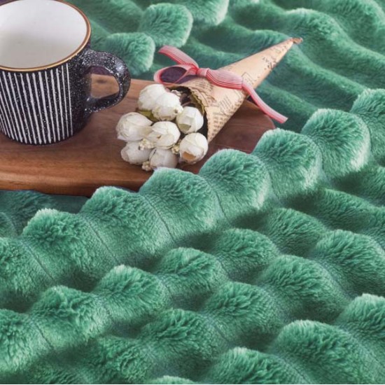 Κουβέρτα Υπέρδιπλη 20x240 Super soft Βελουτέ Ριγέ Βεραμάν