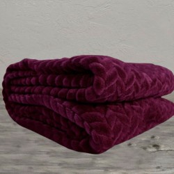 Κουβέρτα Φλίς Υπέρδιπλη 215×230 Βελουτέ Δαμασκηνί