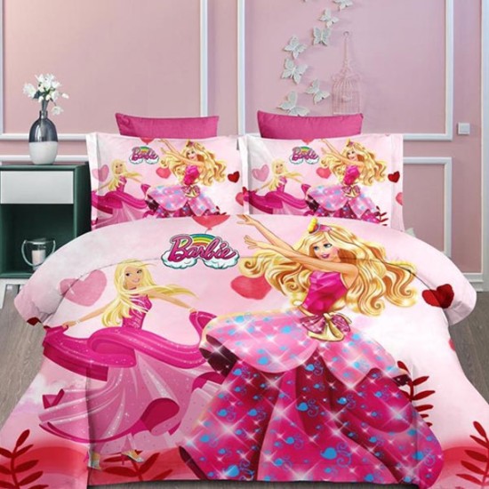Παιδικό Κουβερλί 160x240 και Μαξιλαροθήκες 50x70 Barbie