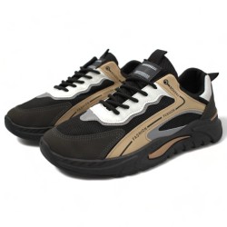Παπούτσια Ανδρικά Αθλητικά Sneakers Μαύρο-Καφέ