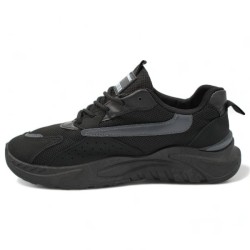 Παπούτσια Ανδρικά Αθλητικά Sneakers Μαύρο-Γκρι