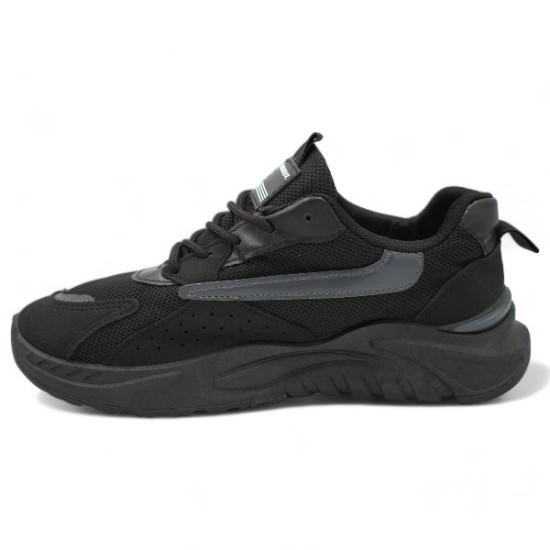 Παπούτσια Ανδρικά Αθλητικά Sneakers Μαύρο-Γκρι