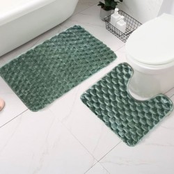 Σετ Πατάκια Μπάνιου 2 Τεμαχίων Αντιολισθητικά Βεραμάν 