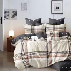 Σετ σεντόνια Υπέρδιπλα με Λάστιχο Μοτίβο Καρό 220Χ240