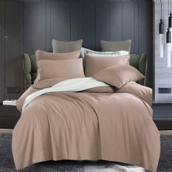 Σετ Υπέρδιπλα Σεντόνια 4 Τεμαχίων 220x240 Μόκα