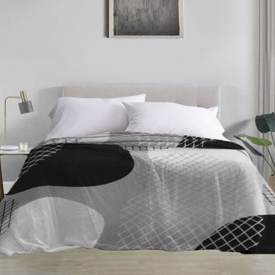 Κουβέρτα Υπέρδιπλη 220x240 Βελουτέ Κουβέρτα Grey