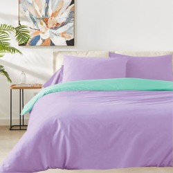 Σετ Σεντόνια Υπέρδιπλα 4τμχ 240X260 IL-LINE  Μονοχρωμο Λιλά βεραμάν 