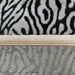 Σετ χαλιά κρεβατοκάμαρας ανάγλυφα Μαύρο με Σχέδιο