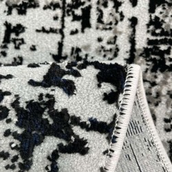 Σετ χαλιά κρεβατοκάμαρας ανάγλυφα Μαύρο με Γκρι Σχέδιο