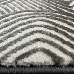 Σετ χαλιά κρεβατοκάμαρας ανάγλυφα Γκρι με Σχέδιο