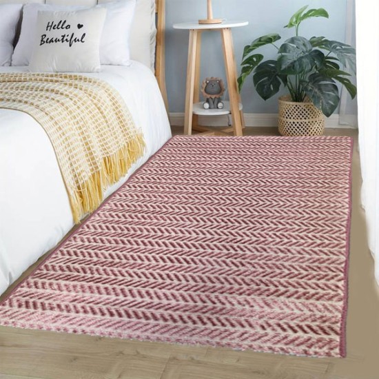 Σετ Χαλιά Κρεβατοκάμαρας 3τμχ Ρόζ 66x180cm