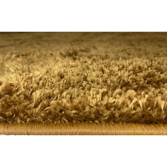 Χαλιά Shaggy 3D 190x220cm-Σκούρο χρυσό
