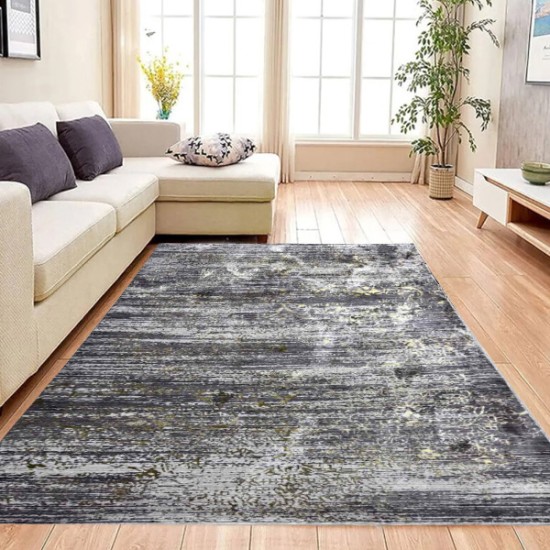 Xαλί Ανάγλυφο Γκρι Με Χρυσό 160x220cm