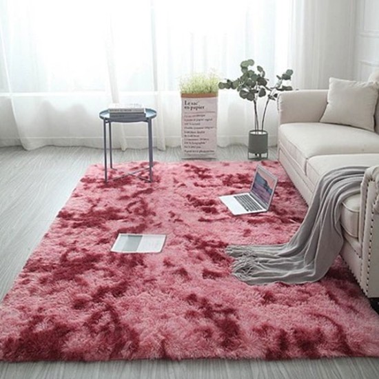 Δίχρωμο Πατάκι Γούνινο 080x150cm Φούξια