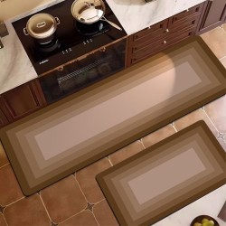 Σετ Πατάκια Κουζίνας 2τμχ 40x60/150×60 Αντιολισθητικά Καφέ Ανοιχτό