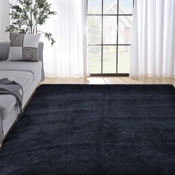 Χαλί Shaggy Γούνα 200x280cm Super Soft Μαύρο