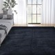 Χαλί Shaggy Γούνα 120x170cm Super Soft Μαύρο