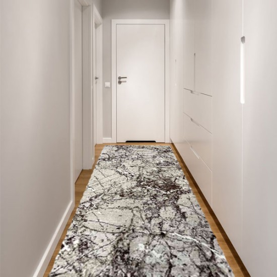 Χαλιά Μοντέρνα 100x200cm-Μπες καφέ