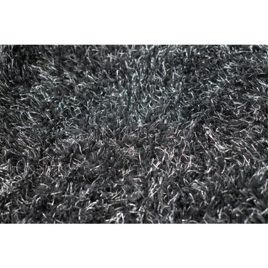 Χαλιά-Shaggy  3D 240x300cm-Μαύρο - Ασήμι