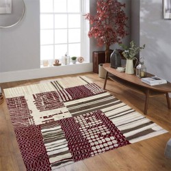 Xαλιά Μοντέρνα 210x255cm κόκκινο-μπεζ