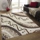 Χαλιά Μοντέρνα 200x290cm-καφέ&άσπρο